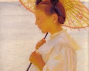 威廉 麦格雷戈 帕克斯顿 : Child In Sunlightor The Chinese Parasol